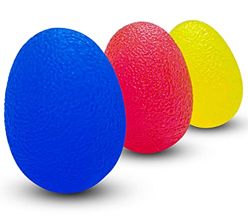 Pelotas Antiestres Rehabilitacion de Mano Adultos - Bolas Desestresante para Ejercicios Fortalecimiento de Dedos y Manos Fisioterapia Relajacion - 3 Niveles de Resistencia.
