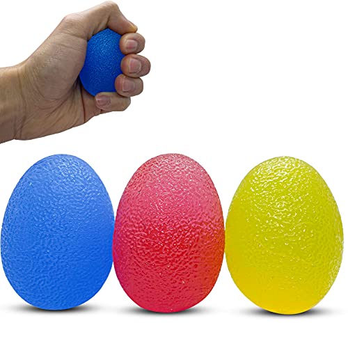Pelotas Antiestres Rehabilitacion de Mano Adultos - Bolas Desestresante para Ejercicios Fortalecimiento de Dedos y Manos Fisioterapia Relajacion - 3 Niveles de Resistencia.