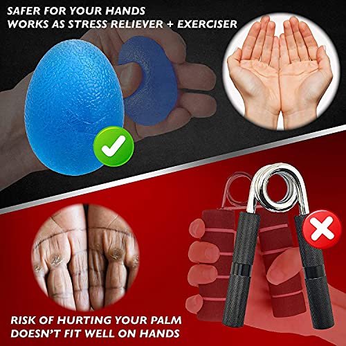 Pelotas Antiestres Rehabilitacion de Mano Adultos - Bolas Desestresante para Ejercicios Fortalecimiento de Dedos y Manos Fisioterapia Relajacion - 3 Niveles de Resistencia.