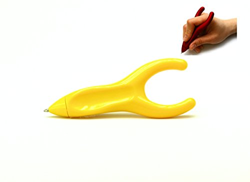 PenAgain ErgoSof Bolígrafo ergonómico en una bonita caja, blanco, amarillo, verde, rojo, negro, (personalizable), color amarillo