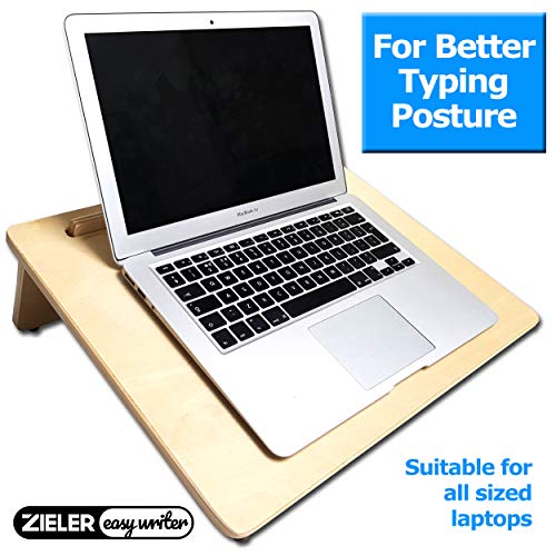 Pente d'écriture A3 ergonomique pour une meilleure posture d'écriture - de ZIELER® Easywriter. Finition en bois laqué de haute qualité avec un angle de 20 °. Conception compacte