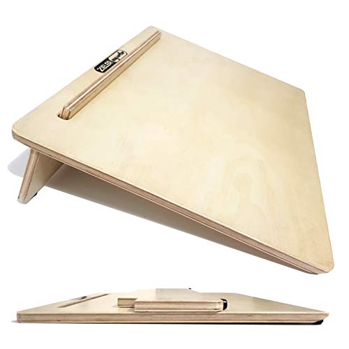 Pente d'écriture A3 ergonomique pour une meilleure posture d'écriture - de ZIELER® Easywriter. Finition en bois laqué de haute qualité avec un angle de 20 °. Conception compacte
