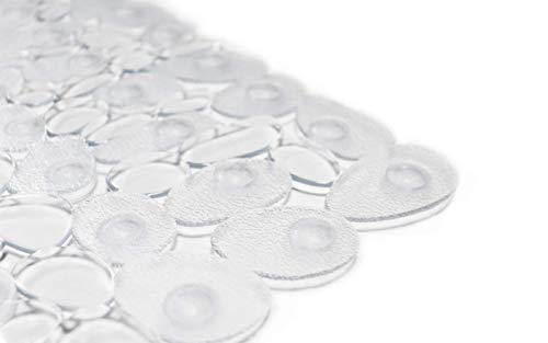 Pepe - Alfombrilla bañera Antideslizante (72 X 33 cm), Alfombrilla baño Antideslizante, Alfombrilla bañera Piedra, Alfombrilla de baño Antideslizante con ventosas, Lavable a máquina, (Transparente).
