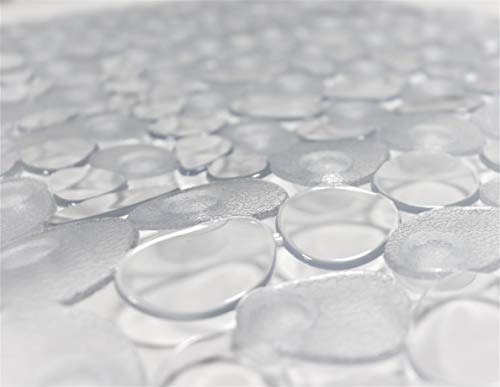 Pepe - Alfombrilla bañera Antideslizante (72 X 33 cm), Alfombrilla baño Antideslizante, Alfombrilla bañera Piedra, Alfombrilla de baño Antideslizante con ventosas, Lavable a máquina, (Transparente).