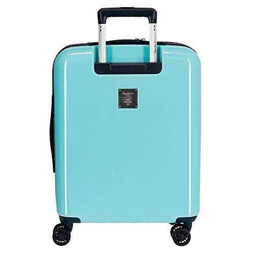 Pepe Jeans Estela Maleta de Cabina Azul 40x55x20 cms Rígida ABS Cierre TSA Integrado 38,4L 2 kgs 4 Ruedas Dobles