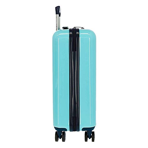 Pepe Jeans Estela Maleta de Cabina Azul 40x55x20 cms Rígida ABS Cierre TSA Integrado 38,4L 2 kgs 4 Ruedas Dobles