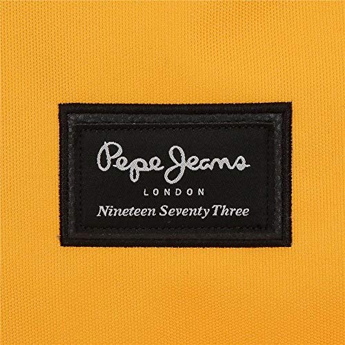 Pepe Jeans Mochila & Estuche Aris, Color Mostaza, 31x44x17.5 cm