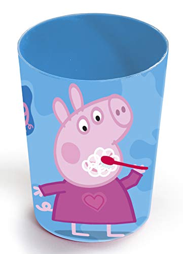 Peppa Pig Set Infantil De Higiene Dental Con Neceser, Pasta De Dientes 75ml, Cepillo Dental Con Capuchón Y Vaso 160 G, Negro, Estándar, Vanilla