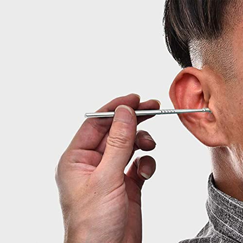 PERFECTHA Kit de eliminación de Cera de oídos Herramientas de extracción de Cera de oídos Limpiador de oídos Reutilizable Juego de Ganchos de Oreja de Acero Inoxidable con Caja de Utilidad para Right