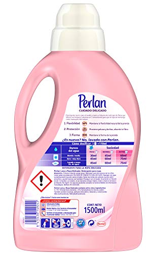Perlan Cuidado 3D Detergente para Lana y Ropa Delicada, 41 Lavados, 1.25L
