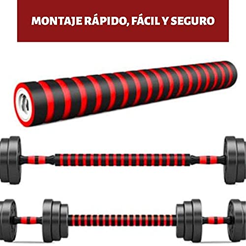 PERPETUAL 2 Barras de Pesas Tornillos Tuercas Barra Larga Conectora Mancuernas Ajustable Musculación Casa Barra Corta Agarre Conexión Adicional Levantamiento Peso