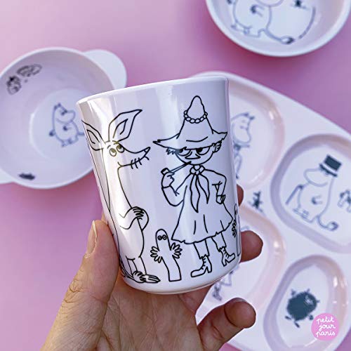 Petit Jour Paris - Bandeja para servir con 4 compartimentos Moomin rosa para aumentar el sabor