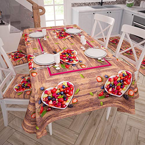 PETTI Artigiani Italiani - Cojines para Sillas, Juego de 6 Cojines para Interior o Exterior, Cojines Sillas Cocina, Medidas 40 x 40, 100% Made in Italy, Fresas