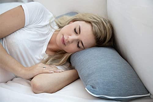 Pharmedoc Almohada de Embarazo para Mujeres, Funda de enfriamiento en Forma de U, Soporte para Espalda, Caderas, piernas, enfriamiento de Vientre Desmontable, Gris Oscuro