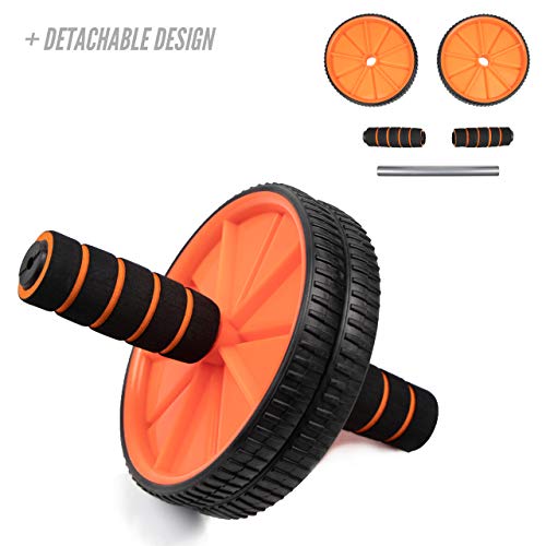 Phoenix Fitness Ab Roller - Abdominales Para Ejercicios De Fitness Para El Hogar y El Gimnasio - Mangos De Espuma Para Entrenamiento De Abdominales