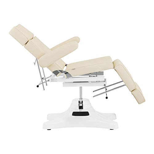 physa Sillón De Pedicura Camilla De Estética PHYSA FLORENCE BEIGE (Hasta 200 kg, Altura: 51-68 cm, Mecanismo de elevación hidráulico, Beige)