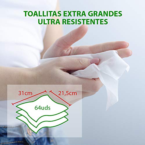 Physiorelax Toallitas Húmedas Extra Grandes para Adultos - Alantoína, Camomila, Aloe Vera, Vit.E 700 g