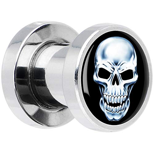 Piercing De Medidores De Oreja Acero Inoxidable cráneo Gota del Aceite de Expansión del Oído Pin del oído del oído Oreja Piercing expansores Túneles de Tapones para los oídos