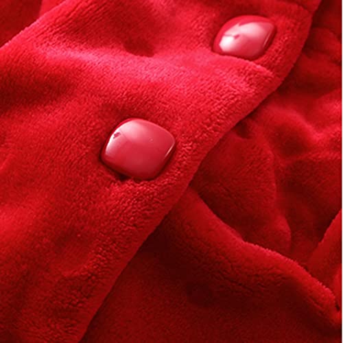 Pijamas De Botones para Mujer - Otoño Invierno Conjunto De Pijamas De Dos Piezas Franela Cálida Rebeca Ropa De Dormir - Sexy Leopardo Casual Gruesa Manga Larga Ropa De Dormir para El Hogar