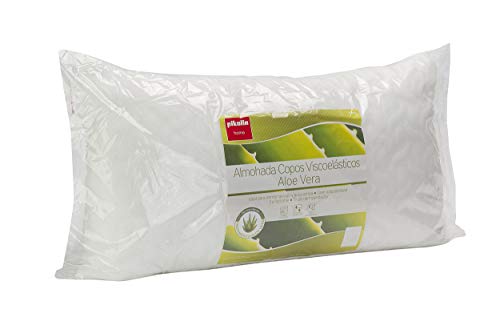 Pikolin Home - Almohada viscoelástica de copos con Aloe Vera confortable, ideal para dormir de lado de firmeza alta