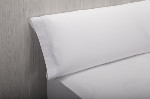 Pikolin Home - Funda de almohada 100% algodón, transpirable y de 150 hilos calidad extra en color blanco