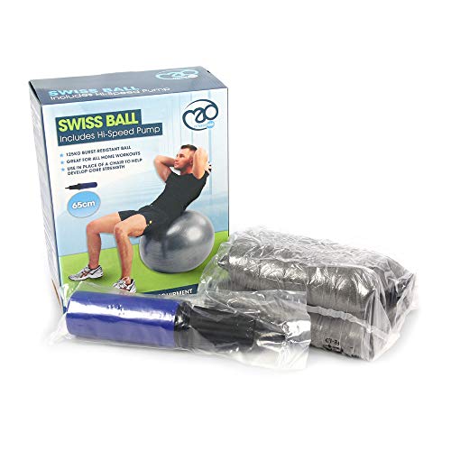 Pilates-Mad FBALL100 Yoga Ejercicio Swiss Fitness Ball, Unisex Adulto, Plata, 65cm
