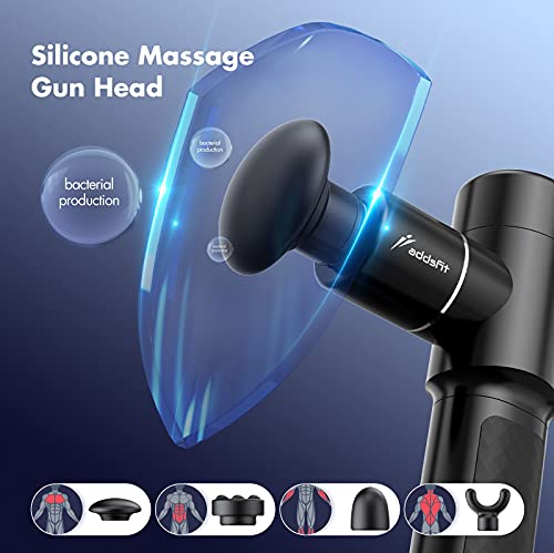 Pistola Masaje addsfit Massage Gun [15 horas de duración de la batería] Deep Tissue Potente Pistola Masajeadora Profesional de Tejido Profundo Portátil Percussion massager - Schwarz