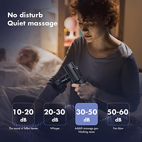 Pistola Masaje addsfit Massage Gun [15 horas de duración de la batería] Deep Tissue Potente Pistola Masajeadora Profesional de Tejido Profundo Portátil Percussion massager - Schwarz