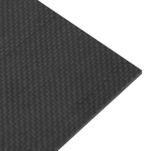 Placa de fibra de carbono, material de hoja de placa de placa de fibra de carbono de sarga de alta dureza con superficie brillante brillante(230 * 170 * 0.5 mm)