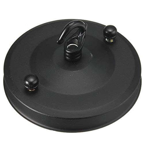 Plafón de techo de la lámpara de la vendimia, lámpara colgante del sostenedor (negro)