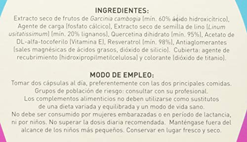 Plameca - Plan 21 Garcinia Activ 40+ - Control de Peso - 60 Cápsulas Vegetales