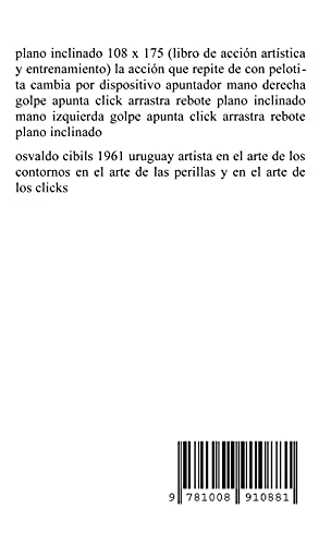 plano inclinado 108 x 175: (libro de acción artística y entrenamiento)