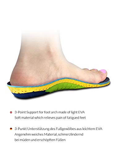 Plantillas Club4Brands Comfort | Plantillas ortopédicas para hombres y mujeres | para aliviar el dolor de los pies planos y la fascitis plantar | 40 - 46 EUR / 6.5 - 11 UK