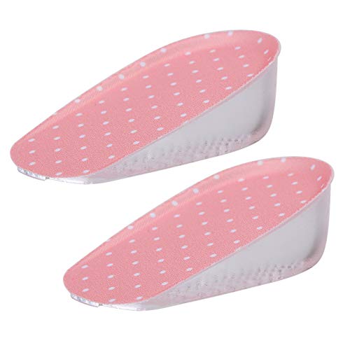 Plantillas de Zapatos de Silicona, Alzas para Zapatos Mujer, Plantillas Adhesivas de Gel de Silicona Aumento de la Altura Zapatos Ortopédicos para la Ayuda del Arco Ortopédico Heel Pads(3.5Cm-Rosa)