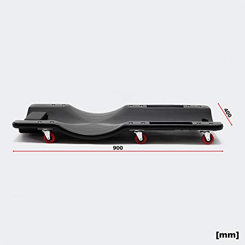 Plataforma mecánico montaje vehículos Camilla ruedas taller coches Trabajos mecánicos 92x41x9,5cm