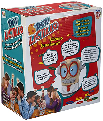 PLAY FUN BY IMC TOYS Don Listillo (Versión española) | Juego de mesa familiar divertido en el que tendrás que responder a todas las Preguntas para adultos y niños +8 Años