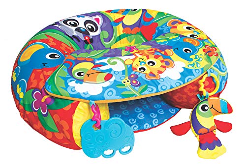Playgro Activity - Cojín de Juegos y Asiento, Inflable, Más de 6 Meses, Nido de Actividades para Sentarse y Jugar, Multicolor, 40192