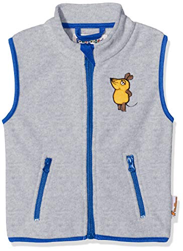 Playshoes Fleece Vest The Mouse Chaleco, Grey, 98 Unisex niños