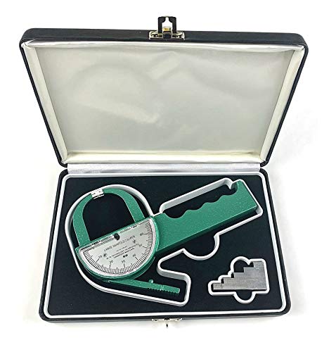 Plicometro Lange con Calibrador 5-Incrementos, Estuche con Compartimiento y Manual de Instrucciones con Tablas para Medir y Calcular Porcentaje de Grasa Corporal, Calibre Profesional de Alta Precisión