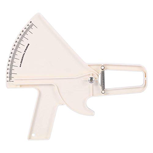 Plicometro Slim Guide Kit AnthroFlex con Cinta Métrica IMC, Bolsa de Transporte, Manual con Tablas para Medir Grasa Corporal - Calibre de Alta Precisión para Estudiantes y Profesionales (Blanco)