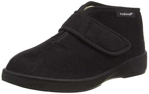 PodoWell DONUTS Zapatillas de casa para Unisex adulto, Negro, 39 EU