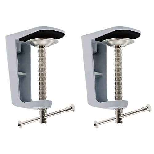 POFET 2 soportes ajustables de 0 a 56 mm, 0 a 59 mm, soporte de metal para lámpara de mesa, 2 colores, color blanco, 90 mm