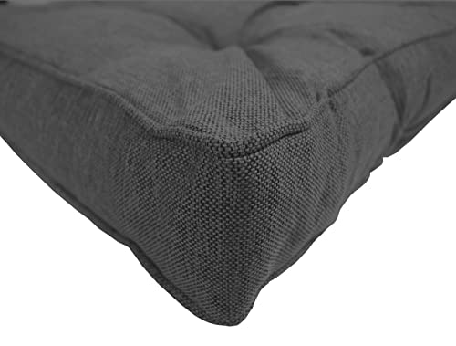 POKAR Cojines Lounge Exterior Cojin Asiento Muebles Mimbre Jardín Cojin para Silla Fundas Cojines 40x40x10 cm, Antracita