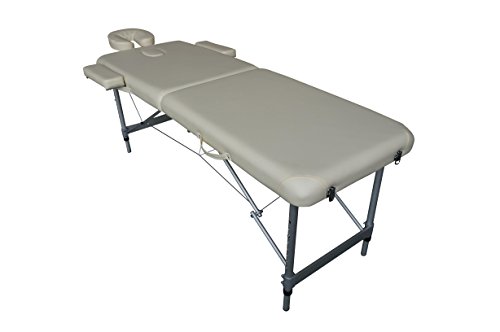 Polironeshop Titano - Camilla sin respaldo, portátil, plegable, ligera, con funda, de aluminio, para masajes, tratamientos de estética y fisioterapia, depilación, reconstrucción y decoración de uñas