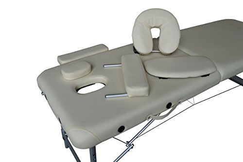 Polironeshop Titano - Camilla sin respaldo, portátil, plegable, ligera, con funda, de aluminio, para masajes, tratamientos de estética y fisioterapia, depilación, reconstrucción y decoración de uñas