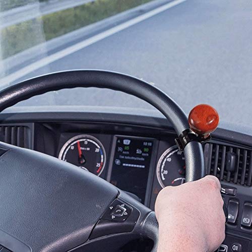 Pomo Volante Coche Dirección del grano de madera de la rueda pomo giratorio Universal Fit todos los coches, camiones, Semis, tractores, barcos, carros de golf de alimentación de accesorios Mango Pomo