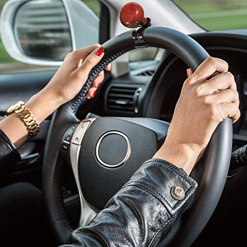 Pomo Volante Coche Dirección del grano de madera de la rueda pomo giratorio Universal Fit todos los coches, camiones, Semis, tractores, barcos, carros de golf de alimentación de accesorios Mango Pomo