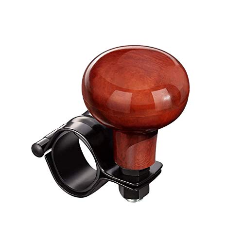 Pomo Volante Coche Dirección del grano de madera de la rueda pomo giratorio Universal Fit todos los coches, camiones, Semis, tractores, barcos, carros de golf de alimentación de accesorios Mango Pomo