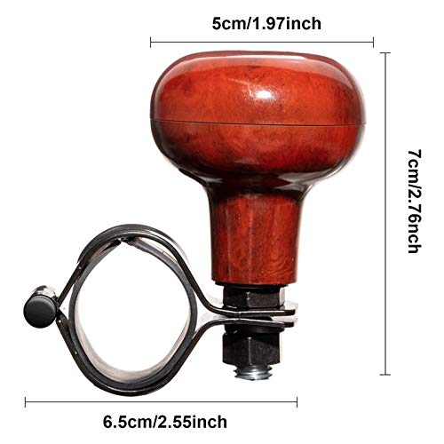 Pomo Volante Coche Dirección del grano de madera de la rueda pomo giratorio Universal Fit todos los coches, camiones, Semis, tractores, barcos, carros de golf de alimentación de accesorios Mango Pomo