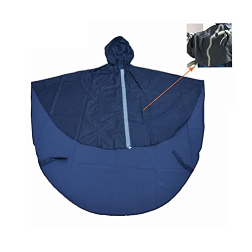 Poncho de Lluvia for Movilidad de Silla de Ruedas Viejo Scooter Grande Capa de Railo con Capucha Engranaje de Lluvia (Color : Svart, tamaño : L)